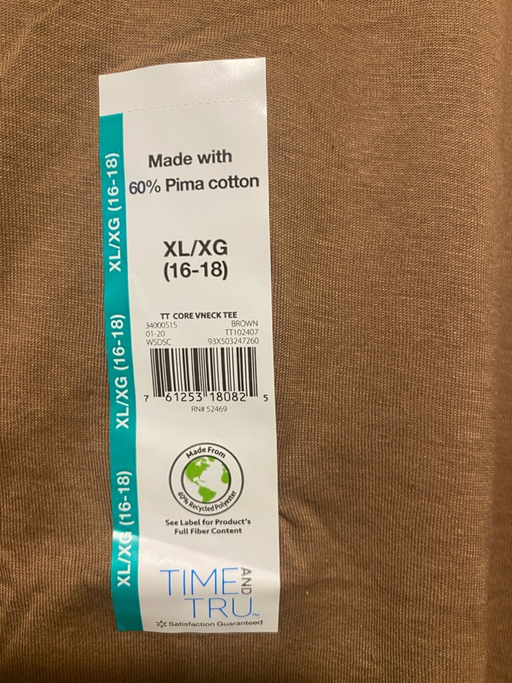 Bundle of (2) size XL(16-18)  Time&Tru Tshirt New With Tags - Picture 2 of 6